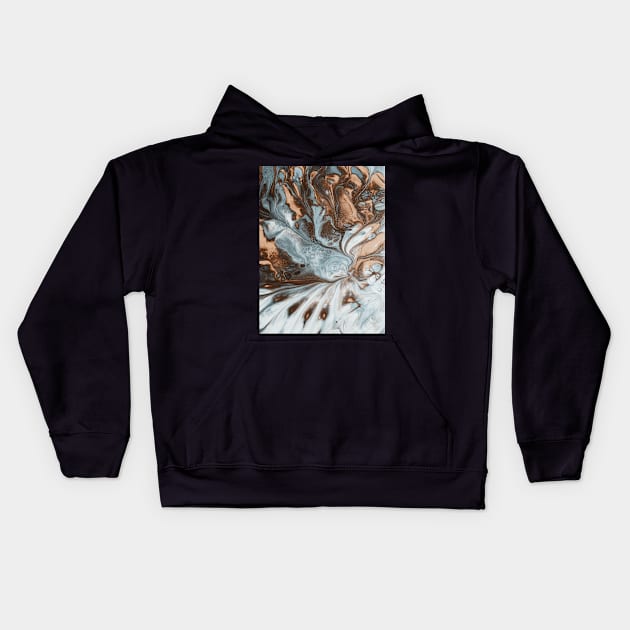 Blue'n Copper Kids Hoodie by xart